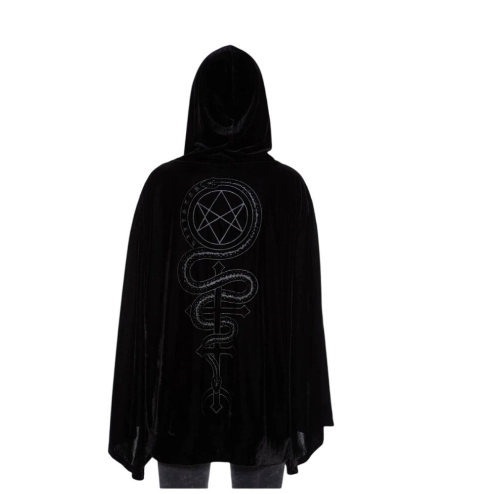 Killstar Gothic‎ Goth Occult Cape Hooded Cloak - Eclipse The Sun Cloak Size M - Picture 2 of 7